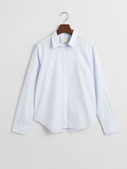 GANT Blue Regular-Fit Classic Stripe 100% Cotton Shirt - Image 5 of 5