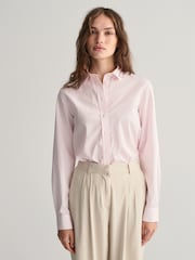 GANT Pink Regular-Fit Classic Stripe 100% Cotton Shirt - Image 1 of 4