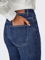 ONLY Blue Mid Waist Flared Jeans With Comfort Stretch - Image 4 of 6