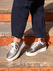 Серебряный - Кроссовки Linzi Jersey Lace Up Flatform - Image 2 of 6