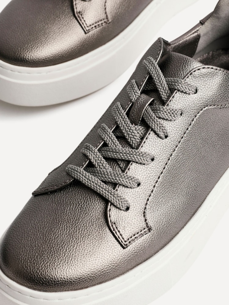 Серебряный - Кроссовки Linzi Jersey Lace Up Flatform - Image 6 of 6