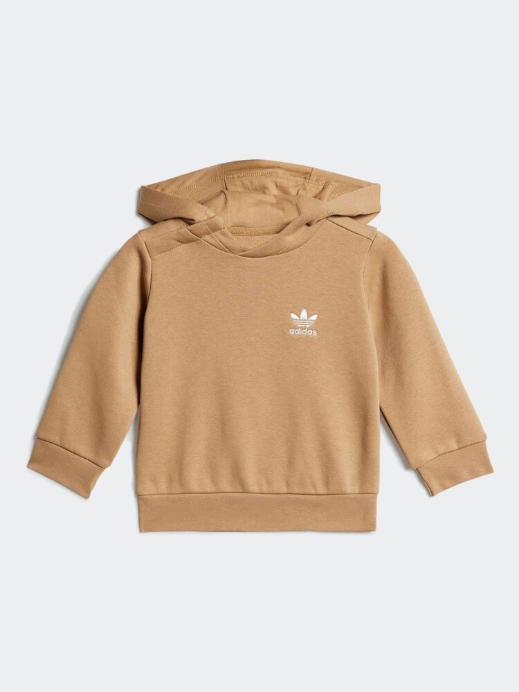 adidas Originals Brown Infant Kids Hoodie and Cargo Joggers Set - Image 2 of 7