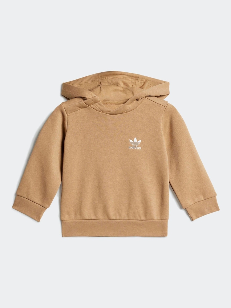 adidas Originals Brown Infant Kids Hoodie and Cargo Joggers Set - Image 2 of 7 adidas Originals Brown Infant Kids Hoodie and Cargo Joggers Set - Image 2 of 7