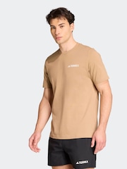 adidas Brown Terrex Graphic T-Shirt - Image 1 of 6