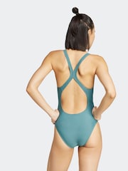 adidas Green Logo C Back Swimsuit - Image 2 of 6