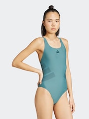 adidas Green Logo C Back Swimsuit - Image 3 of 6