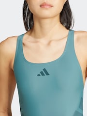 adidas Green Logo C Back Swimsuit - Image 4 of 6
