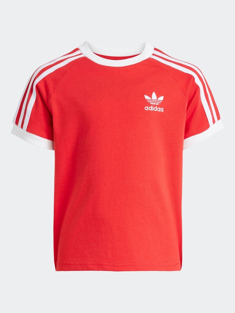 adidas Originals Red Adicolor Trefoil T-Shirt Little Kids - Image 1 of 1