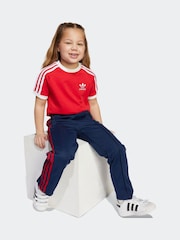 adidas Originals Red Adicolor Trefoil T-Shirt Little Kids - Image 4 of 6