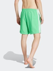 adidas Green Adicolor 3-Stripes 8-Inch Swim Shorts - Image 2 of 6