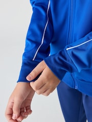 adidas Blue Light Tricot Colour Pop Kids Tracksuit - Image 9 of 10