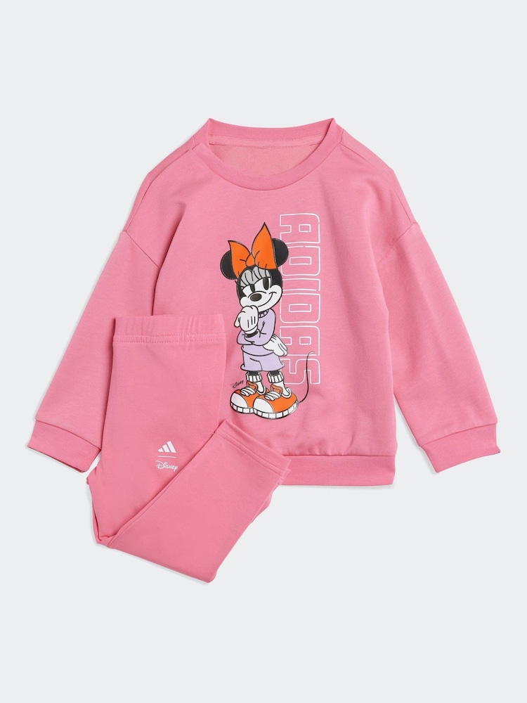 adidas Pink Disney Minnie Mouse Sweatshirt and Joggers Set Infant Kids - Image 1 of 7