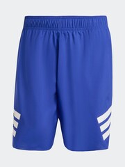adidas Blue 3-Stripes 8 Inch Swim Shorts - Image 6 of 6