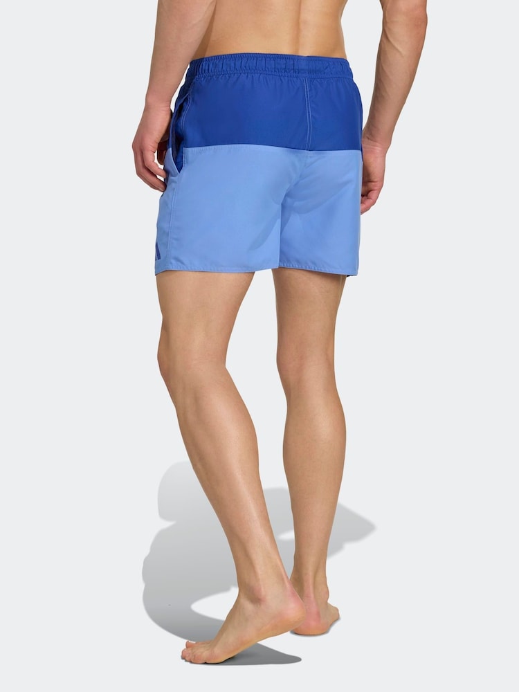 adidas Blue Colorblock 5 Inch Swim Shorts - Image 2 of 6