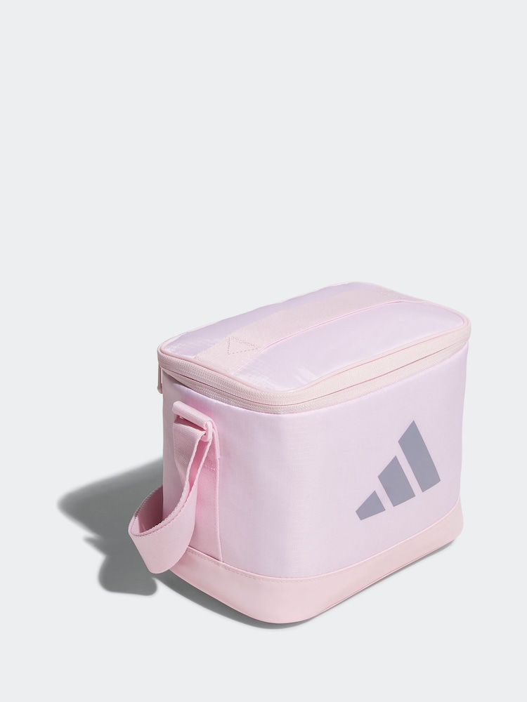 adidas Pink 3 bar lunch bag - Image 1 of 5