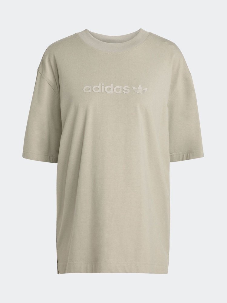 Luz verde - Camiseta oversize adidas Originals Essentials Linear - Imagem 5 de 5