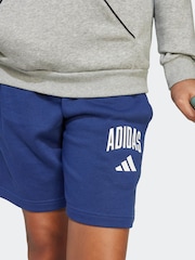 adidas Blue Essentials Collegiate Hoodie & Short  Kids - Image 3 of 4