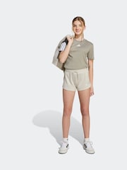 adidas Grey 3-Stripes Animal French Terry Shorts Kids - Image 3 of 6