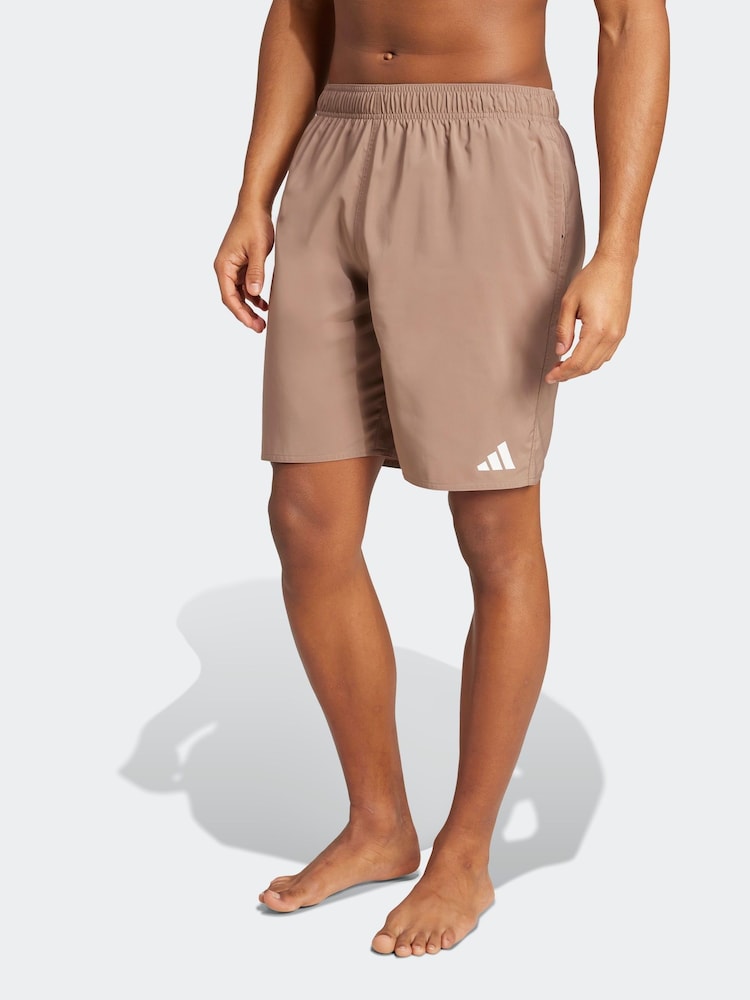 adidas Brown 8-Inch Swim Shorts - Image 1 of 6 adidas Brown 8-Inch Swim Shorts - Image 1 of 6