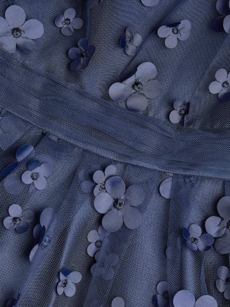 Monsoon Blue Lauren Asymmetrical Floral Dress - Image 4 of 4