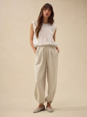 Crudo - Soft Touch Cuffed Balloon Leg Trousers - Imagen 1 de 7