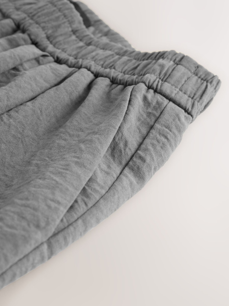 Charcoal Grey Soft Touch Cuffed Balloon Leg Trousers - Image 8 of 8