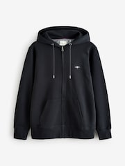GANT Black Regular Shield Full Zip Hoodie - Image 5 of 5