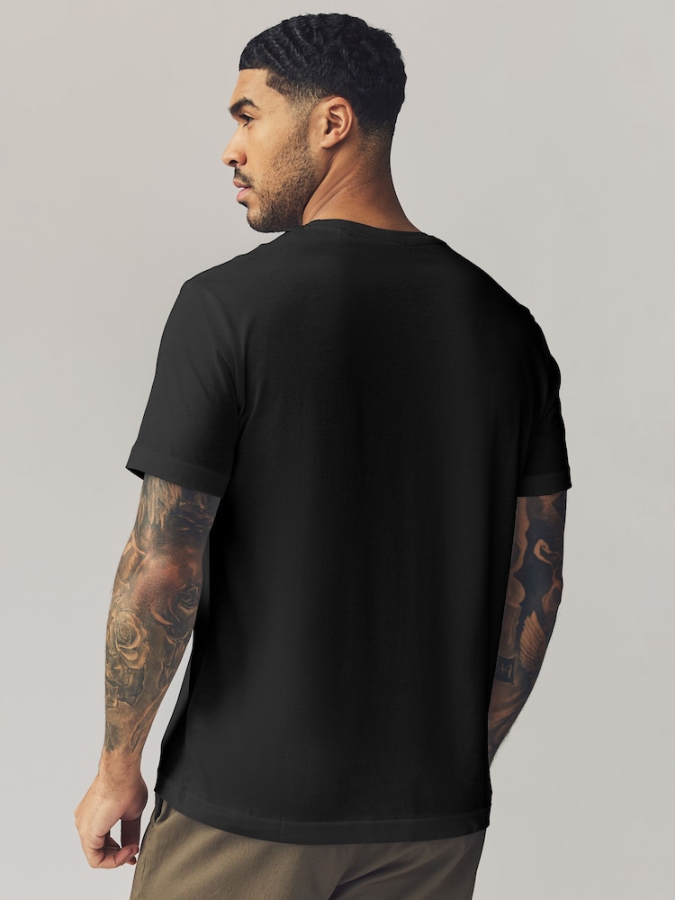 GANT Black Short Sleeve 100% Cotton T-Shirt - Image 2 of 5