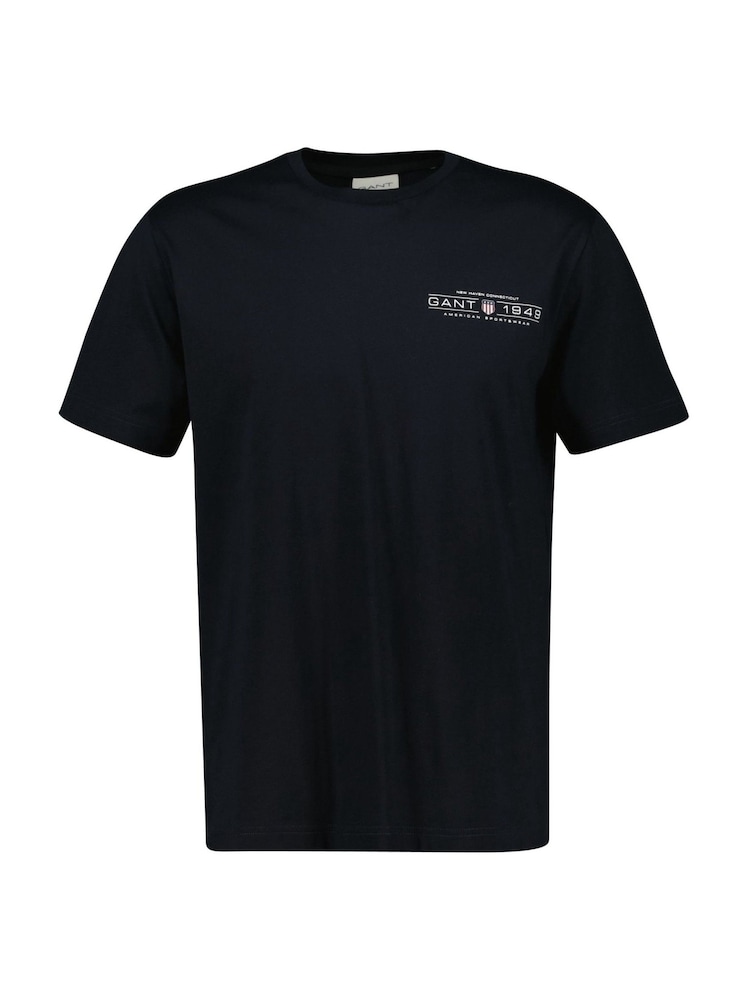 GANT Black Short Sleeve 100% Cotton T-Shirt - Image 4 of 5