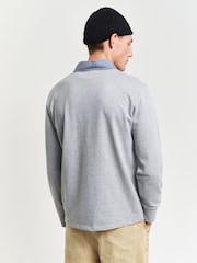GANT Grey 100% Cotton Rugby Shirt - Image 2 of 5