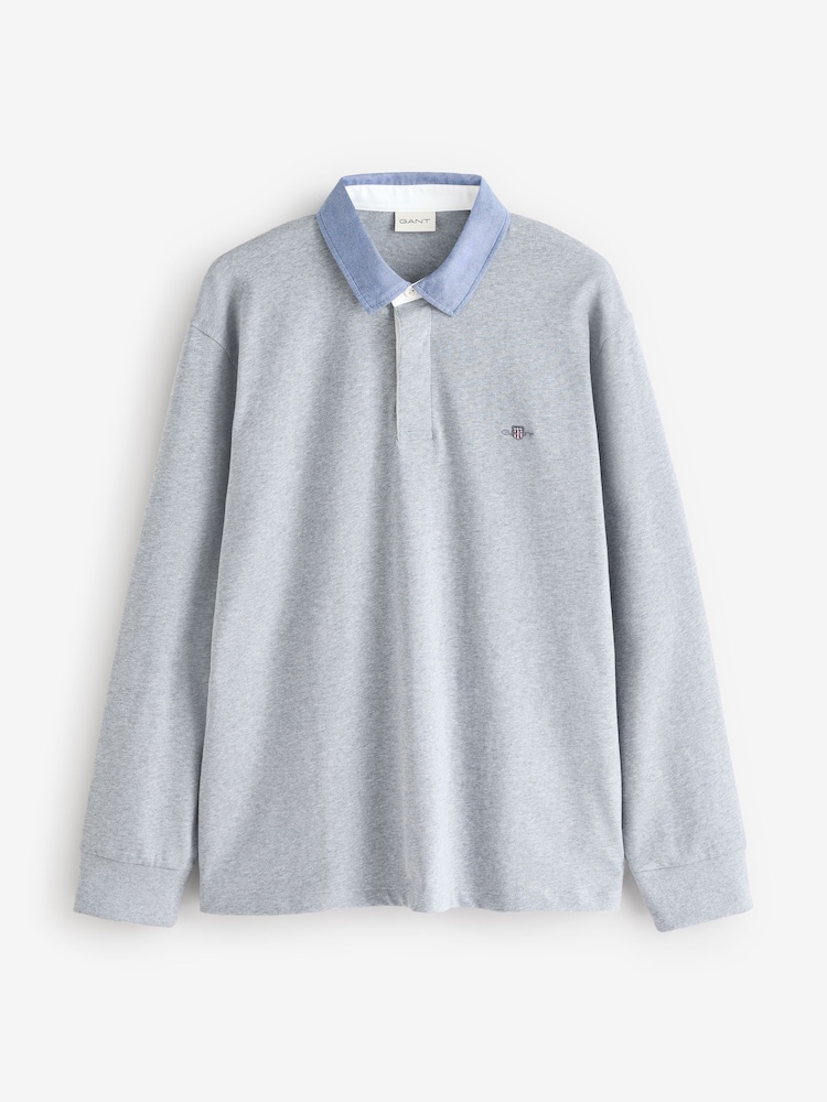 GANT Grey 100% Cotton Rugby Shirt - Image 5 of 5