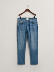GANT Mid Blue Wash Slim Fit 100% Cotton Jeans - Image 10 of 10
