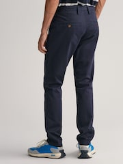 GANT Blue Twill Chino Trousers - Image 2 of 9