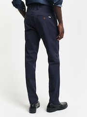 GANT Blue Twill Chino Trousers - Image 3 of 9