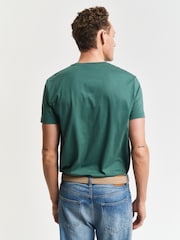 GANT Mid Green Regular-Fit Shield 100% Cotton T-Shirt - Image 2 of 5