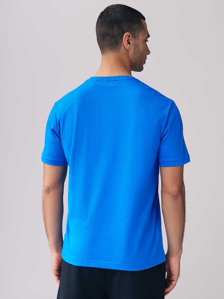 GANT Bright Blue Regular-Fit Shield 100% Cotton T-Shirt - Image 2 of 4