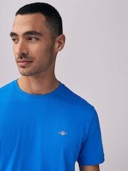 GANT Bright Blue Regular-Fit Shield 100% Cotton T-Shirt - Image 3 of 4