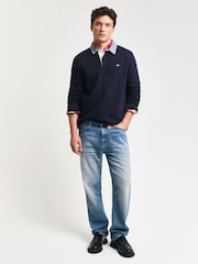 GANT Blue 100% Cotton Rugby Shirt - Image 3 of 4