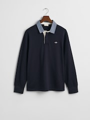 GANT Blue 100% Cotton Rugby Shirt - Image 4 of 4