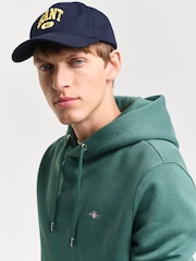 GANT Mid Green Regular-Fit Shield Hoodie - Image 3 of 5
