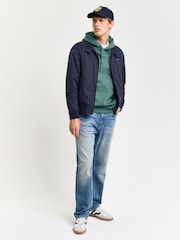 GANT Mid Green Regular-Fit Shield Hoodie - Image 4 of 5