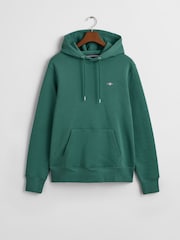 GANT Mid Green Regular-Fit Shield Hoodie - Image 5 of 5