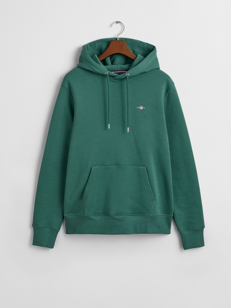 GANT Mid Green Regular-Fit Shield Hoodie - Image 5 of 5