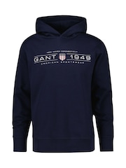 GANT Blue Graphic Hoodie - Image 5 of 6