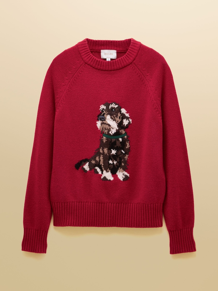 Joules Intarsia Dachshund Dog Cotton Blend Regular Fit Jumper - Image 8 of 8 Joules Intarsia Dachshund Dog Cotton Blend Regular Fit Jumper - Image 8 of 8