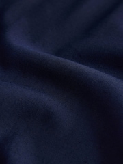 Navy Solid Wide Leg Trousers with Linen - Image 7 of 8