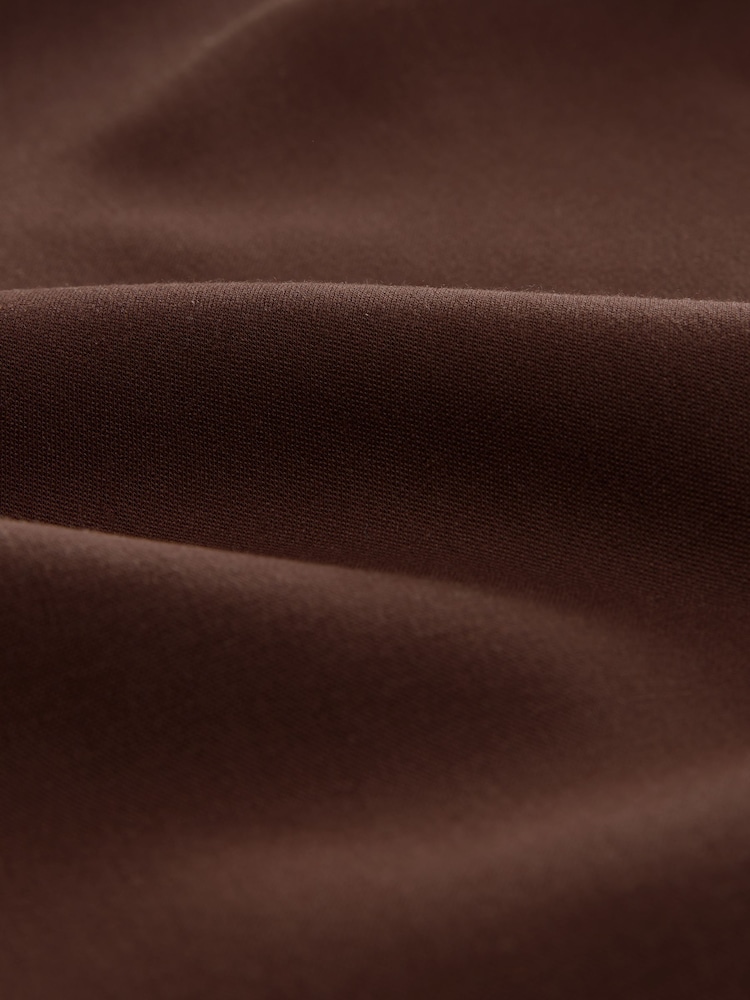 Chocolate Brown Wide Leg Trousers with Linen - Image 7 of 8