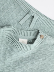 Mineral Baby Textured Knitted 100% Cotton Jumper and Leggings Set (0mths-3yrs) - Image 12 of 15