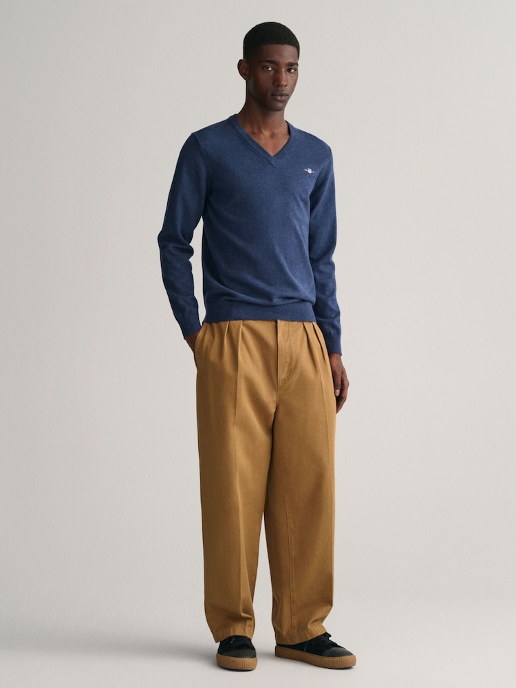GANT Dark Blue Twill Chino Trousers - Image 3 of 8