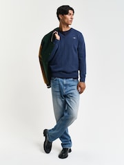 GANT Dark Blue Twill Chino Trousers - Image 5 of 8